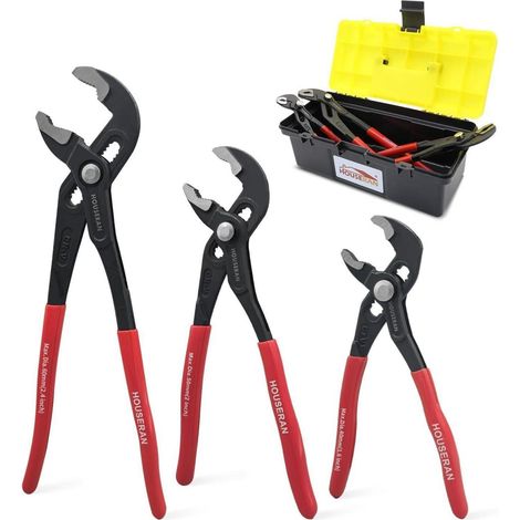 Wasserpumpenzange Set 186 248 305 Rohrzange Armaturenzange Rot (1/5)