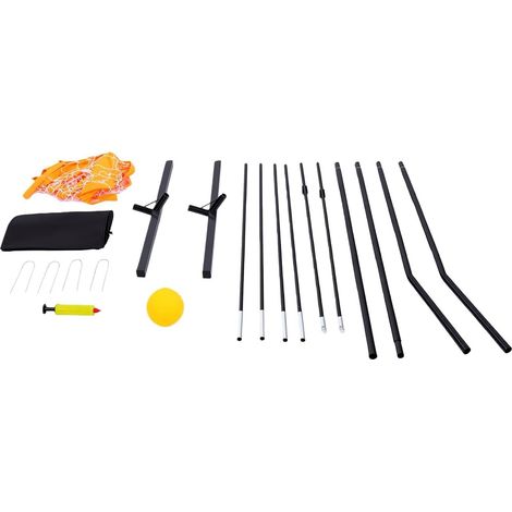 Tragbares Volleyballnetz mit Ball und Aufbewahrungstasche, 12 x 8 Fuß (1/5)