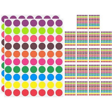 1400 autocollants ronds adhésifs vierges de couleur-22.00X14.70X0.10CM (1/4)