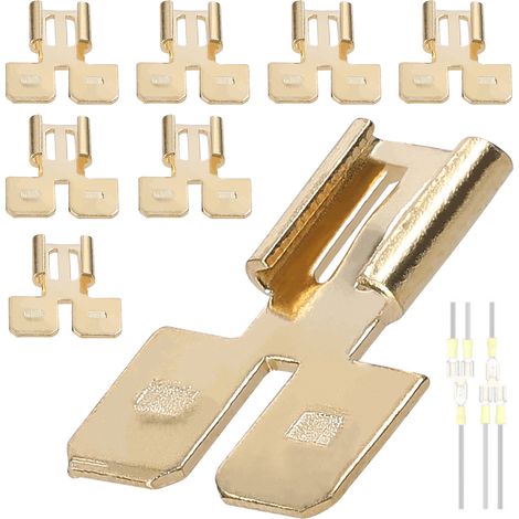 Ensemble de Connecteurs Double Épaule - Kit de 30 Adaptateurs Terminals Rapides à Déconnexion en Cuivre Doré pour Électronique et Automobile (1/2)