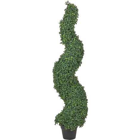 Planta artificial en maceta uso interior exterior decoración de plástico maceta negra 120 cm Spiral Tree