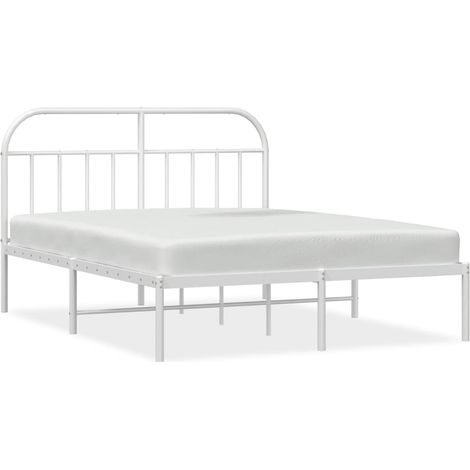 Maison Exclusive - Giroletto con Testiera Metallo Bianco 140x190 cm