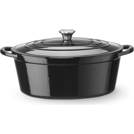 Pentola in ghisa smaltata, ovale, 6,88 l, 405x255x134 mm (1/4)