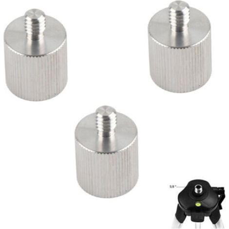 3 pièces Adaptateur de Trépied de Niveleur Laser, 5/8 Femelle vers 1/4 pour Pied de Micro, Appareil Photo, Adaptateur Fileté Réducteur (1/4)