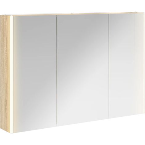 Maison Exclusive - Badezimmerspiegelschrank Sonoma-Eiche 103,5 x