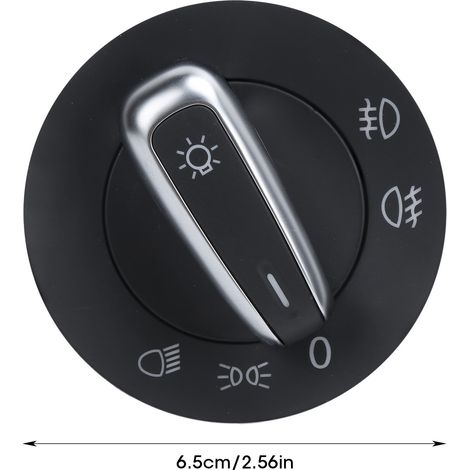 Bouton de Commutateur Phares et Anti-brouillard ABS Noir 5ND941431A Remplacement Compatible MK5/MK6 2004-2015 (1/5)