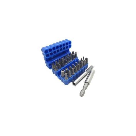 Set di 33 punte per cacciavite Crezuo con prolunga magnetica, chiave Torx antimanomissione, punte esagonali Tri-Wing SAE e metriche.