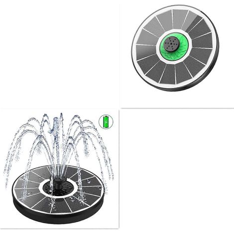 Pompe à fontaine solaire pour bain d'oiseaux avec batterie de secours, adaptée aux jardins extérieurs et aux petits points d'eau.