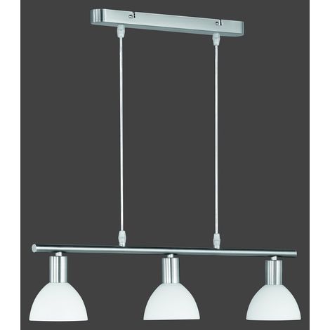 Modern Suspension Dallas Nickel Barbell 3 Gafas Blancas Trio Lighting (1/2)