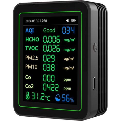 ZN-MT14 Sensor de CO 12 en 1, medidor de HCHO, monitor de CO2, PM2.5, curva de detección de AQI de CO2