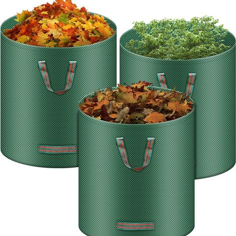 （3X 272L） Sacs de Jardin Indéchirables,Sac Jardinage Déchets, Autoportant, Big Bag Avec Poignées,Étanche, Pliable Et Réutilisable, Sac Végétaux Jardin (1/5)