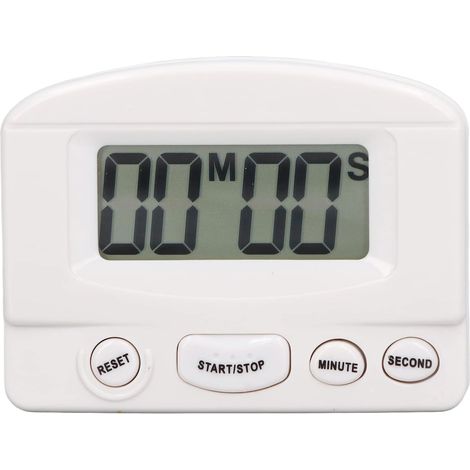 Minuterie Numérique De Cuisine, Minuterie Numérique De Cuisine Compte à Rebours Minuterie De Salle De Classe pour la Gestion du Temps étude Exercice Four Cuisson(Blanc) (1/5)