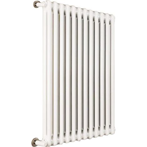 Ardesia radiatore tubolare 2 colonne h.1000 - 18 elementi - colore bianco RAL9016 - completo di tappo cieco e riduzioni da 1/2" 3541700051723