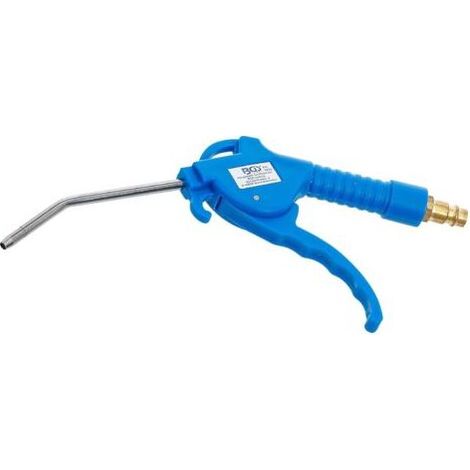 1 - Soufflette à air comprimé - Tube acier chromé - Poignée fibre de verre - Nettoyage ateliers et machines - Bleu - 10 cm (1/4)