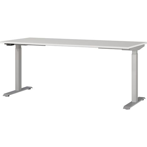 Schreibtisch 180cm, elektrisch höhenverstellbar, grau/silber, JESOLO-01 (1/3)