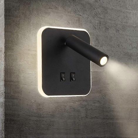 Applique murale de chevet réglable pour chambre à coucher, spot de lecture 3000K (1/5)