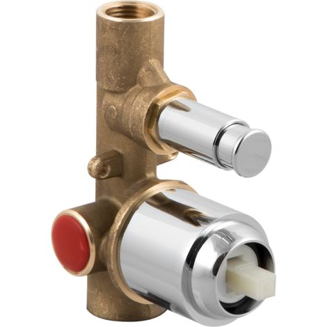 Einbaukörper für 2-Wege-Wandbatterien Teorema 03117  Chrom