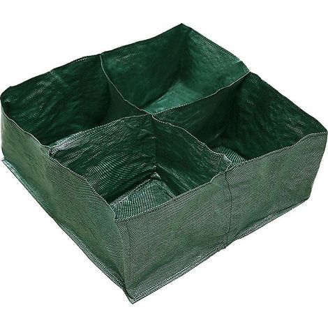 Sac de jardinage surélevé à 4 compartiments, pot de culture carré et résistant (1/5)
