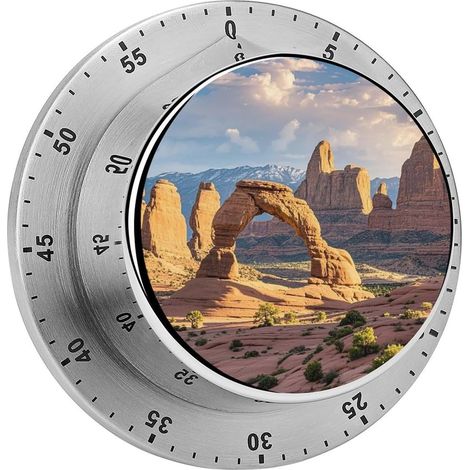 Minuteur en acier inoxydable Arches National Park avec base (1/5)