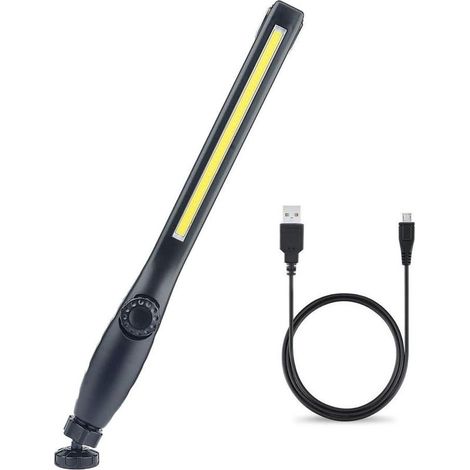 Wiederaufladbare LED-Arbeitsleuchte mit Magnet und USB-Anschluss, 360°-Drehung, wiederaufladbare LED-Inspektionsleuchte, Inspektionsleuchte für Heimwerkstatt, Camping, Outdoor-Aktivitäten, Wandern (Sc
