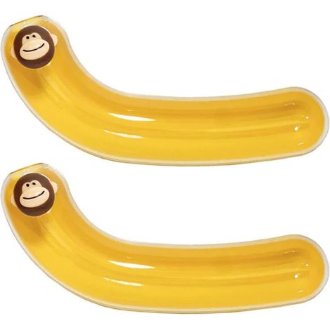 Étui de protection banane Pod 2 pièces Étui banane réutilisable Étui anti écrasement pour banane Conteneur de stockage de protecteur de banane pour le camping pique nique de voyage