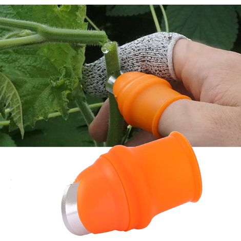 Daumenschneider-Trenner-Fingerfänger für Garten- und Obsternte (kurzes männliches Modell, mit schnittfestem Fingergriff, Klasse 5) (1/5)