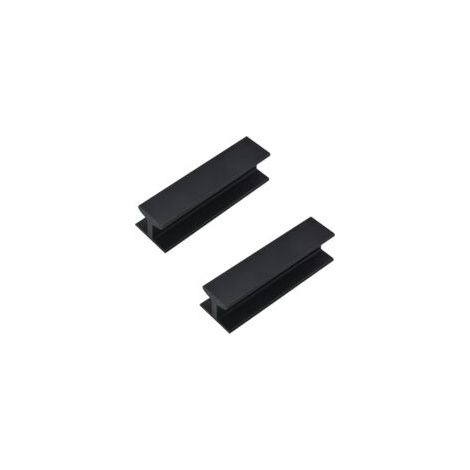 Set mit 2 selbstklebenden Schubladengriffen aus Aluminiumlegierung – 80 mm – Schwarz – Crezuo