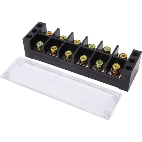 Bornier à 6 positions pour circuit de terre, 100 A, 600 V, courant élevé, câblage facile (1/5)