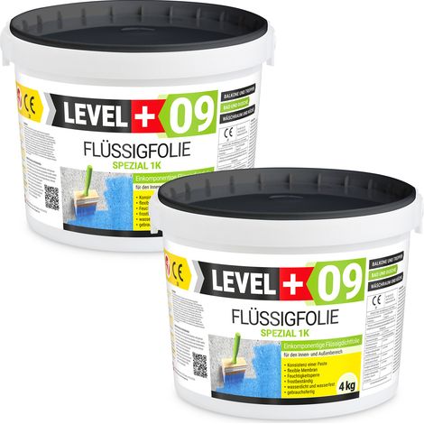 LEVEL+ Flüssigfolie Abdichtung Dichtfolie Flexibel L+09 - 8KG