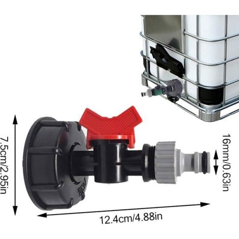 Adaptateur Reservoir IBC - Raccord Rapide 3/4 Pouces - Pour Robinet Jardin Et Systeme Eau - 1 Unite (1/4)