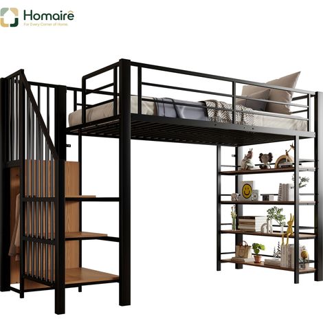 Bettgestell Metall schwarz 255 x 98 x 170 cm HOMAIRE (1/5)
