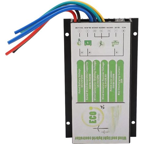 Controlador híbrido eólico y solar 12V/24V CC 400W/800W (1/5)