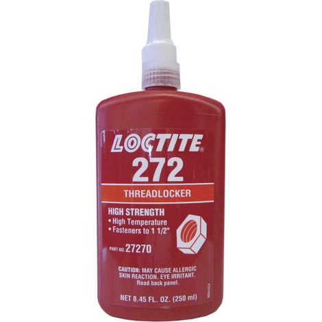 Colle multi-usage frein filet Loctite 272 – Pour aluminium, laiton, acier inoxydable – Couleur orange, rouge – 50ml (1/5)