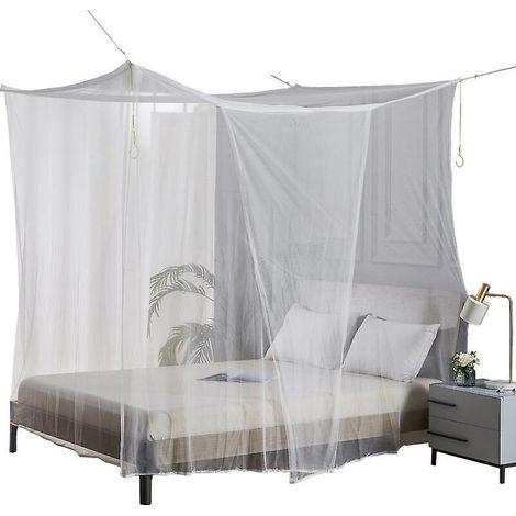Moustiquaire blanche pour lit simple, 200 x 150 x 190 cm (1/5)