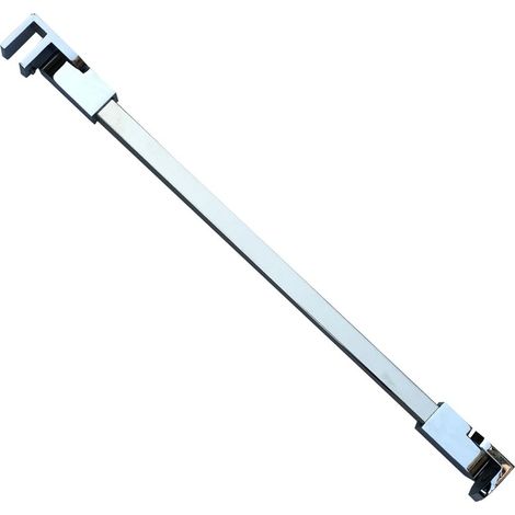 80 cm en acier inoxydable sans cadre Porte de douche Panneau fixe Wall-to-glass Barre de support pour 6mm 8mm 10mm en verre épais (1/5)