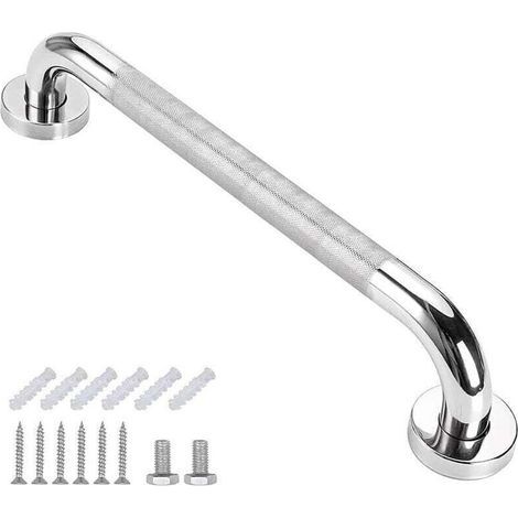 INHHUB Barre d'Appui de 40cm pour Salle de Bain - Antidérapante, en Acier Inoxydable, pour Douche - Avec Vis-INHHUB