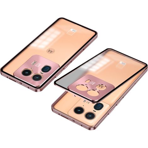 Funda Motorola Edge 50 Ultra Frame, color rosa. (1/5)