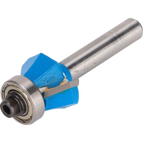 Fraise à chanfreiner à 45 degrés, queue droite de 6,35 mm (1/4 po) avec roulement supérieur, pour le travail du bois, 6,35 x 6,35 mm (1/4 x 1/4 po) (1/5)