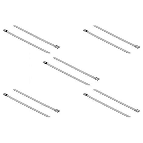 DeLOCK 18773 presilla Brida reutilizable Acero inoxidable 10 pieza(s)