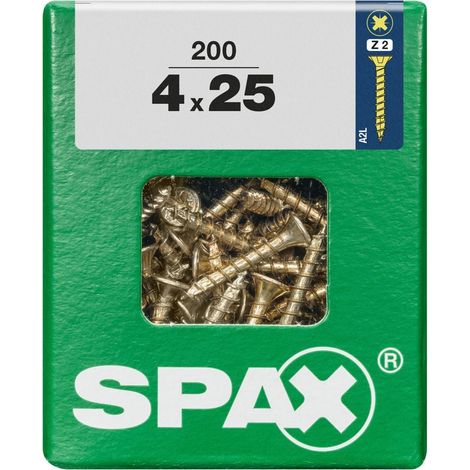 Spax Universalschrauben 4.0 x 25 mm PZ 2 - 200 Stk. Holzschrauben (1/3)