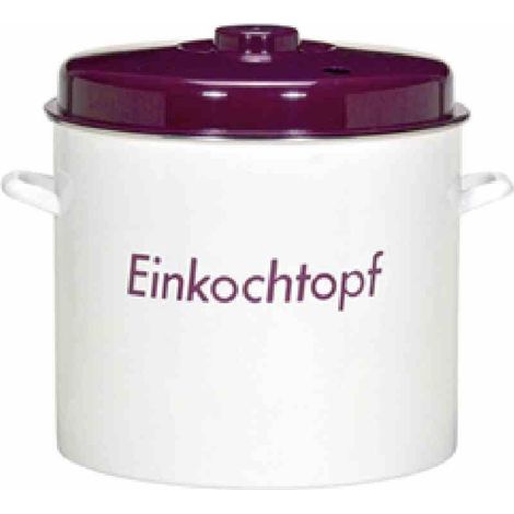 Einkochautomat aus Emaille beige, Ø 36,5xH 30 cm, 28 l (1/2)