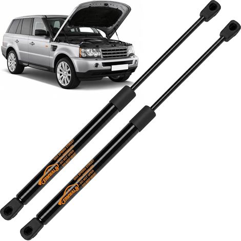 Lot de 2 vérins à gaz pour capot avant de voiture Discovery 3 4 L319 Range Rover Sport L320 2005-2013 - Support de levage à gaz pour capot avant - Remplace BKK780010, LR009106, 5H2216E610AA (1/5)
