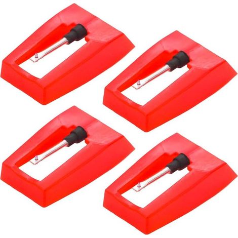 Lot de 4 aiguilles de rechange diamant pour platine vinyle ION, Jensen, Crosley, Victrola, Sylvania et autres appareils. (1/5)