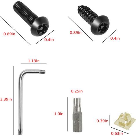 Kits de vis de plaque d'immatriculation antivol, matériel de montage en acier inoxydable pour cadre d'étiquette de voiture, taraudage adapté au pare-chocs avant.