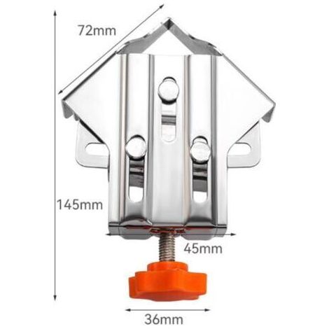 NALOOKAMIC Pince à 90 degrés en Acier Inoxydable de 2pcs, Pinces d'angle épissées avec mâchoire Swing réglable, Pour le travail du bois, l'ingénierie, les cadres photo (1/4)