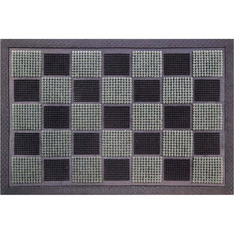 IDMAT - Tapis picot floqué 40x60 noir/gris (1/3)