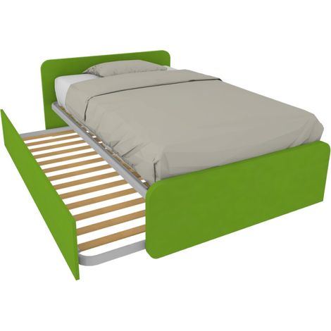 Letto 1 piazza e mezza con letto estraibile - Verde mela (1/5)