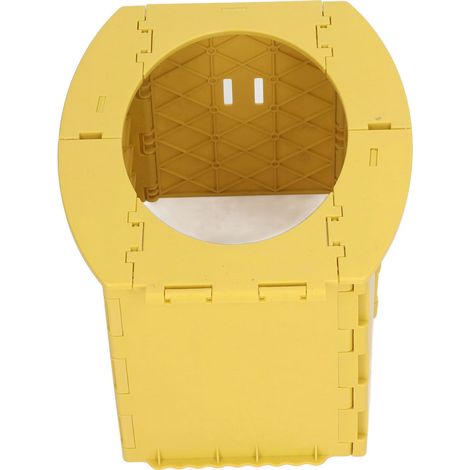 Pot pour tout-petit pliable en PP, portable, jaune, idéal pour le camping, les voyages et les longs trajets en voiture. (1/5)