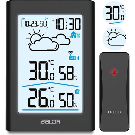 Weather station with display bd 911 black 88324