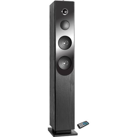 Tour de son Bluetooth avec lecteur CD – 100 Watts – Compatible CD/CD-R/CD-RW/MP3/WMA – Tuner FM – Écran LED – Télécommande – Inovalley